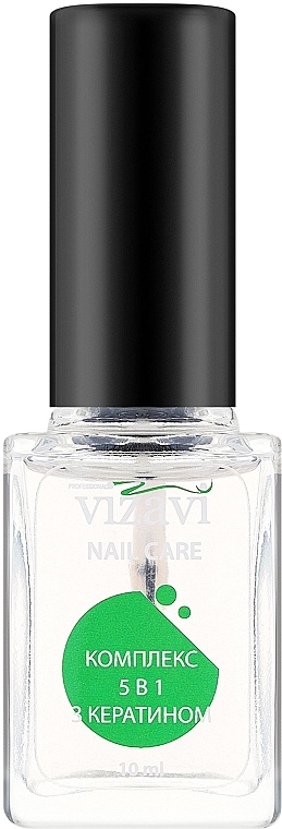Лак для нігтів "Комплекс 5 в 1 з кератином" - Vizavi Professional Nail Care — фото N1