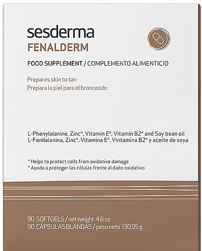 Харчова добавка від гіпопігментації - SesDerma Fenalderm Capsules — фото N1