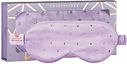 Шелковая повязка на глаза, лиловая - Crystallove Silk Blindfold With Crystals Lilac — фото N1