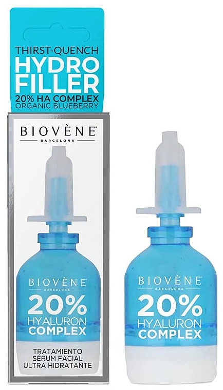 Сыворотка для лица - Biovene Hydro Filler Thirst Quench 20% HA+ Organic Blueberry Facial Serum Treatment — фото N1