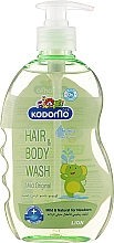 Засіб для миття "Від маківки до п'яточок" - Kodomo Lion Baby Hair & Body Wash Mild Original — фото N3