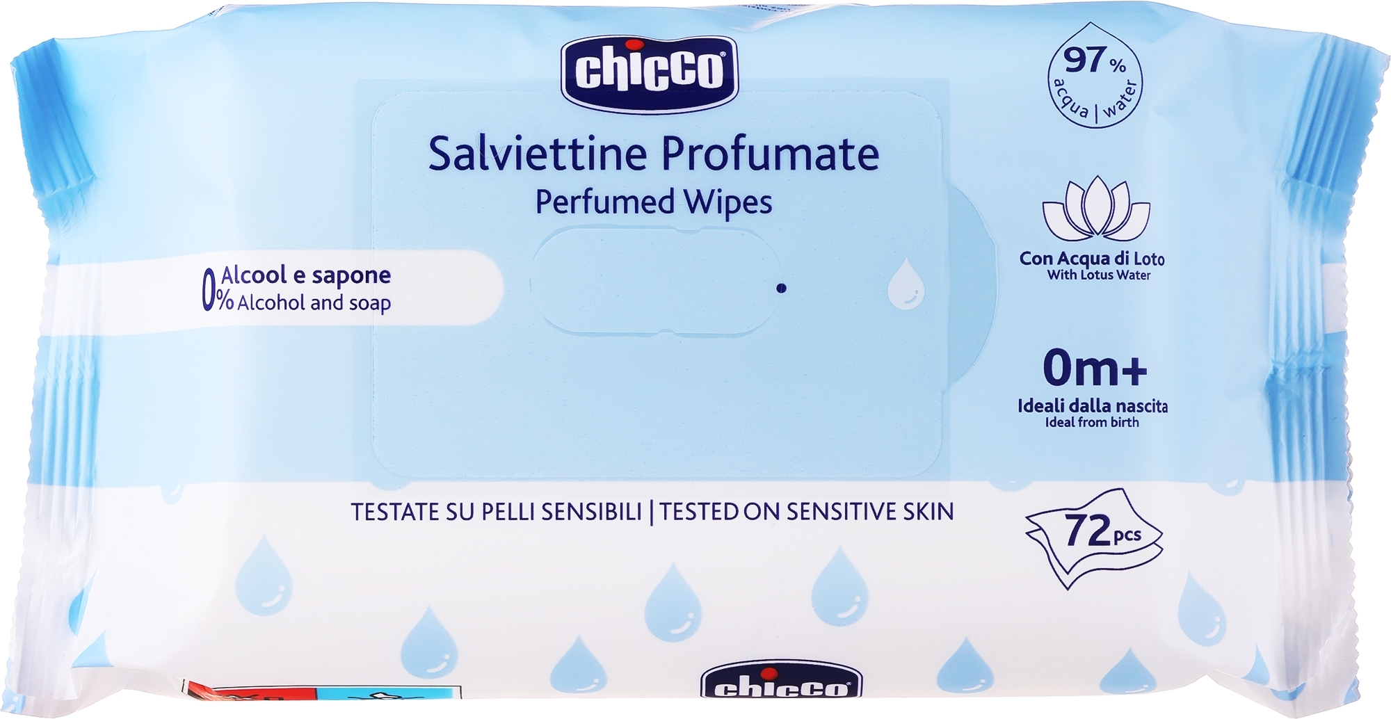 Ароматизовані вологі серветки, 72 шт. - Chicco Perfumed Baby Wipes — фото 72шт