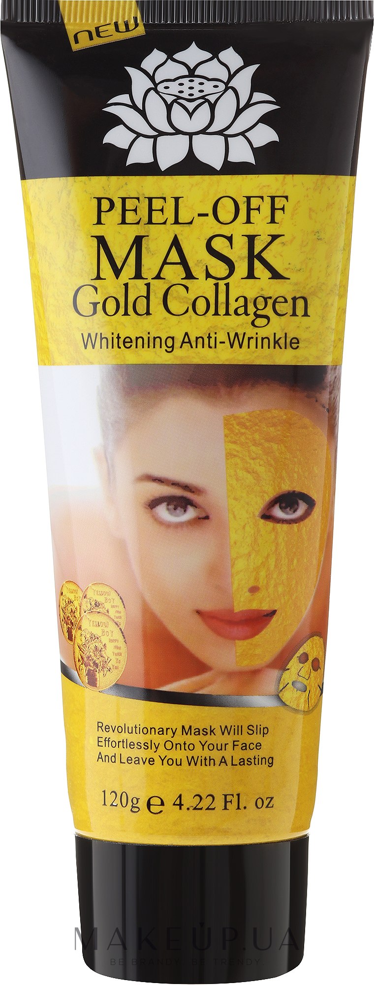 Маска для лица антивозрастная с золотом - Pil'aten Anti Aging 24K Gold Collagen Peel Off Face Mask — фото 120g