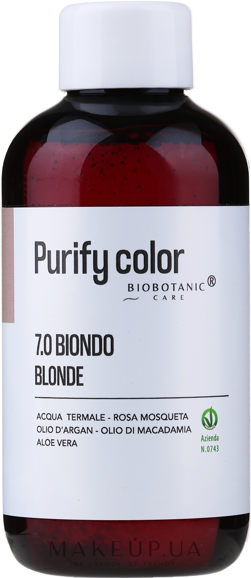 Краска для волос, 150 мл - BioBotanic Purify Color — фото 7.0 - Blonde