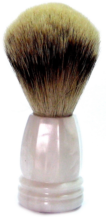 Помазок для гоління з ворсом борсука, пластик, перламутр - Golddachs Silver Tip Badger Plastic Mother Of Pearl — фото N1
