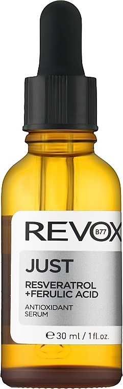 Антиоксидантна сироватка для обличчя з ресвератролом та феруловою кислотою - Revox B77 Just Resveratrol + Ferulic Acid Antioxidant Serum