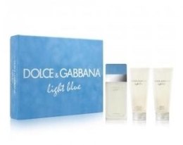 Духи, Парфюмерия, косметика УЦЕНКА Dolce & Gabbana Light Blue - Набор (edt 50ml + b/l 50ml + s/g 50ml)*