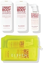 Парфумерія, косметика Набір - Eleven Australia Volume Trio With Neon Bag (shm/300ml + cond/300ml + h/spray/125ml + bag)