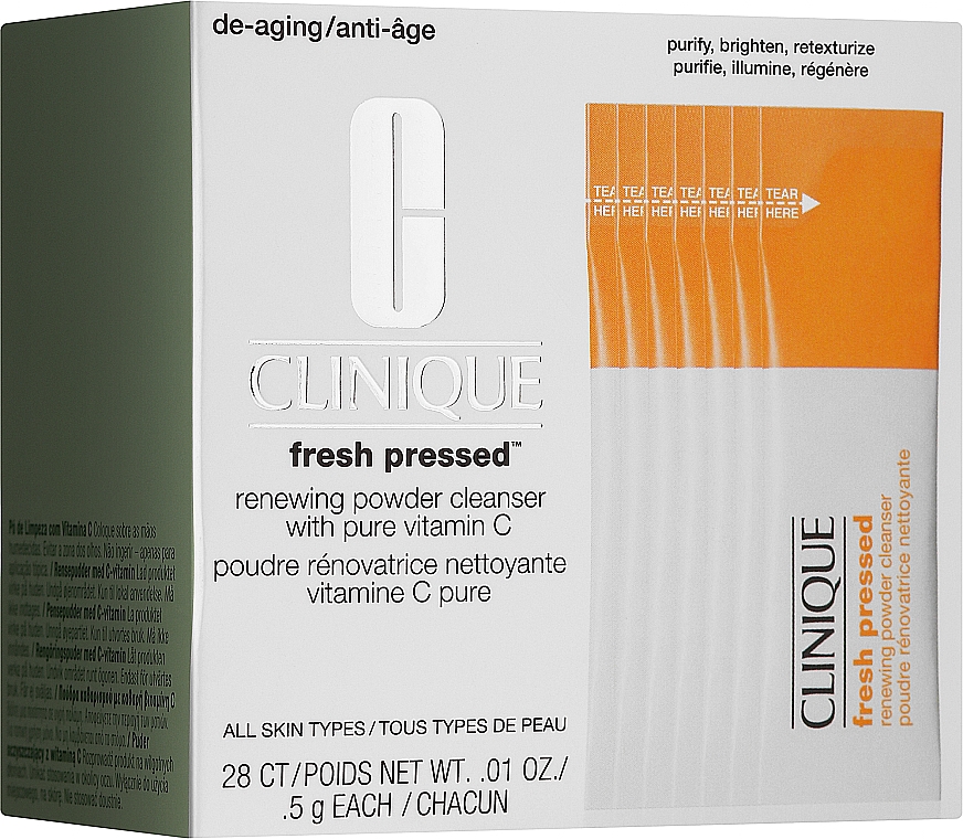 Обновляющее очищающее средство с содержанием чистого витамина С - Clinique Fresh Pressed Renewing Powder Cleanser with Pure Vitamin C — фото N1