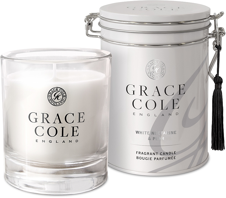 Свеча для дома ароматизированная - Grace Cole White Nectarine & Pear