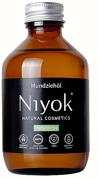 Олія для полоскання порожнини рота "Перцева м'ята" - Niyok Natural Cosmetics — фото N1