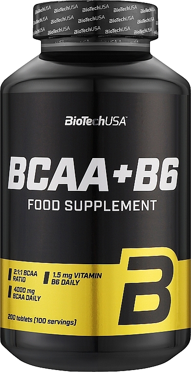 Комплекс аминокислот и витамина B6 - BioTechUSA BCAA+B6 Food Supplement — фото N1