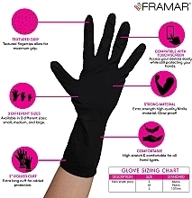 Рукавички нітрилові неопудрені, чорні, S, 100 шт. - Framar Midnight Mitts Nitrile Gloves Small — фото N3