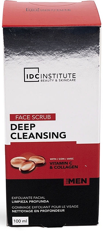 Мужской скраб для лица - IDC Institute Deep Cleansing Vitamin C & Collagen Men Face Scrub — фото N2