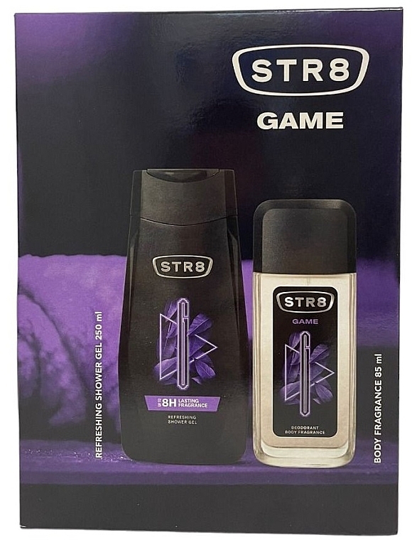 STR8 Game - Набір (b/spray/85ml + sh/gel/250ml + cap) — фото N1