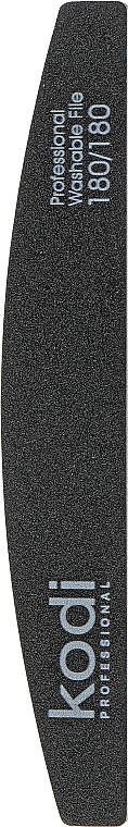 Пилка для ногтей "Полумесяц" 180/180, черная - Kodi Professional — фото N1
