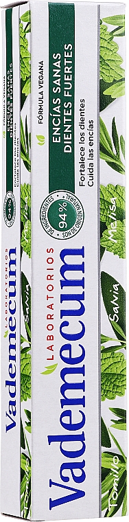 Зубная паста с шалфеем, тимьяном и мелиссой - Vademecum Healthy Gums & Strong Teeth — фото N1