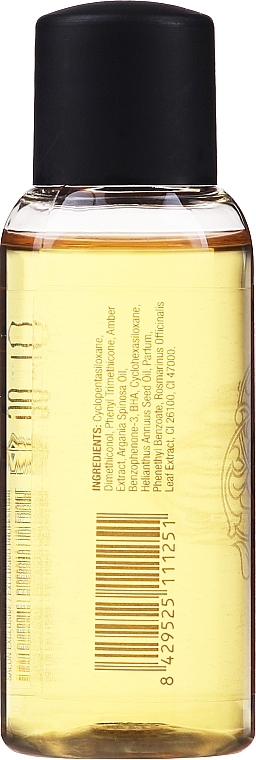 Інтенсивно живильна зволожувальна олія для волосся - Montibello Gold Oil Essence Amber and Argan Oil — фото N2