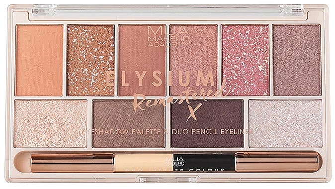 Палетка теней для век - MUA 10 Shade Eyeshadow Palette Elysium Remastered — фото N1