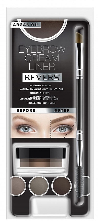 Кремова підводка для брів - Revers Eyebrow Cream Liner — фото N1