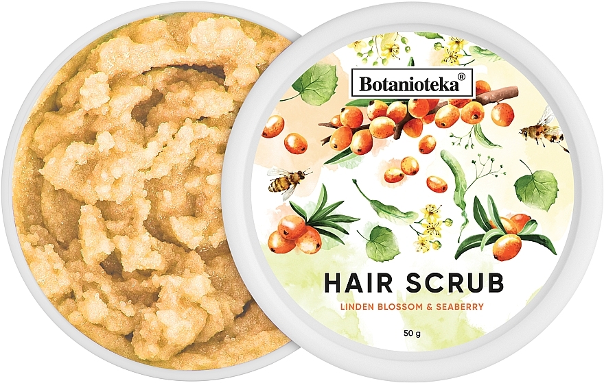 Скраб для очищения кожи головы "Облепиха и липовый цвет" - Botanioteka Hair Scrub Seaberry & Linden Blossom