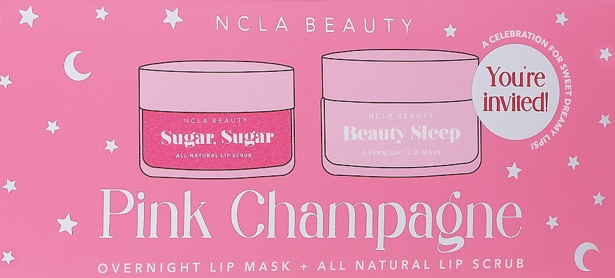 Набор - NCLA Beauty Pink Champange (l/mask/15ml + l/scrub/15ml) — фото N1