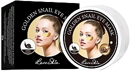 Парфумерія, косметика Гідрогелеві патчі для очей зі слизом равлика - Love Skin Golden Snail