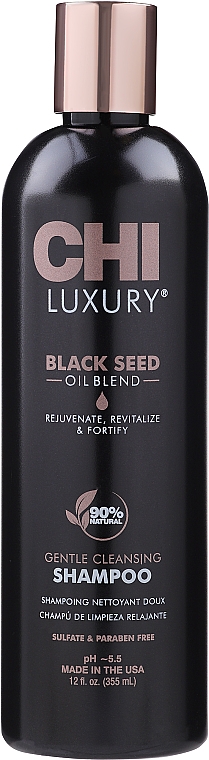 Ніжний очищувальний шампунь з олією чорного кмину - CHI Luxury Black Seed Oil Gentle Cleansing Shampoo — фото N1