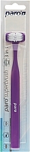 Духи, Парфюмерия, косметика Зубная щетка трехсторонняя "724", фиолетовая - Paro Swiss Superbrush 3in1