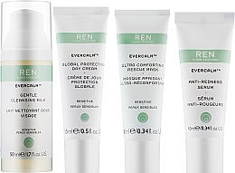 Набор - Ren Clean Skincare Evercalm Stop Being So Sensitive! Kit (milk/50ml + day/cr/15ml + mask/10ml + ser/10ml) — фото N2