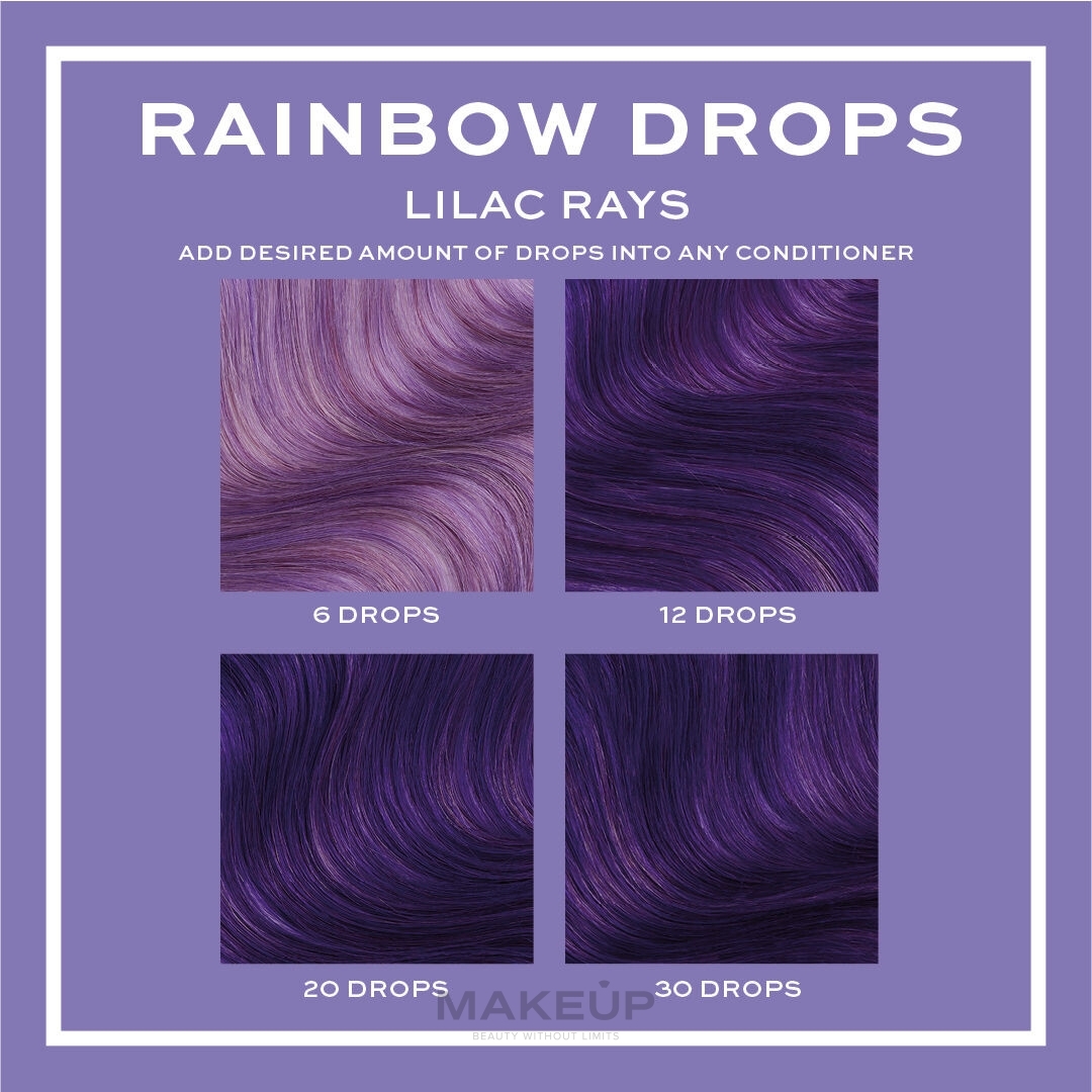 УЦЕНКА Капли для окрашивания волос - Makeup Revolution Rainbow Drops * — фото Lilac Rays