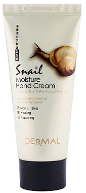 Зволожувальний крем для рук, зі слизом равлика - Dermal Snail Moisture Hand Cream — фото N1