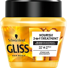 Маска для ослабленных и истощенных волос - Gliss Kur Oil 8 Oils Nutritive Mask — фото N1