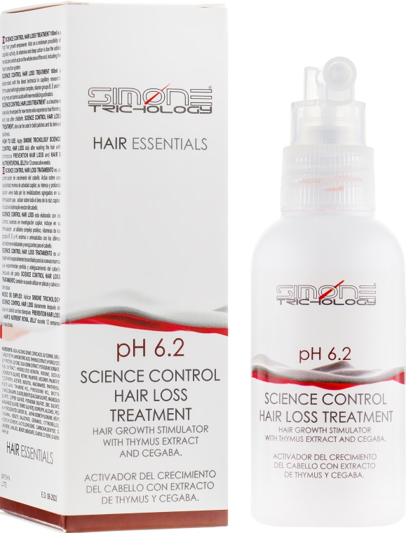 Лосьйон "Сеанс контроль" для зміцнення волосся - Simone Trichology Science Control Hair Loss Treatment — фото N2