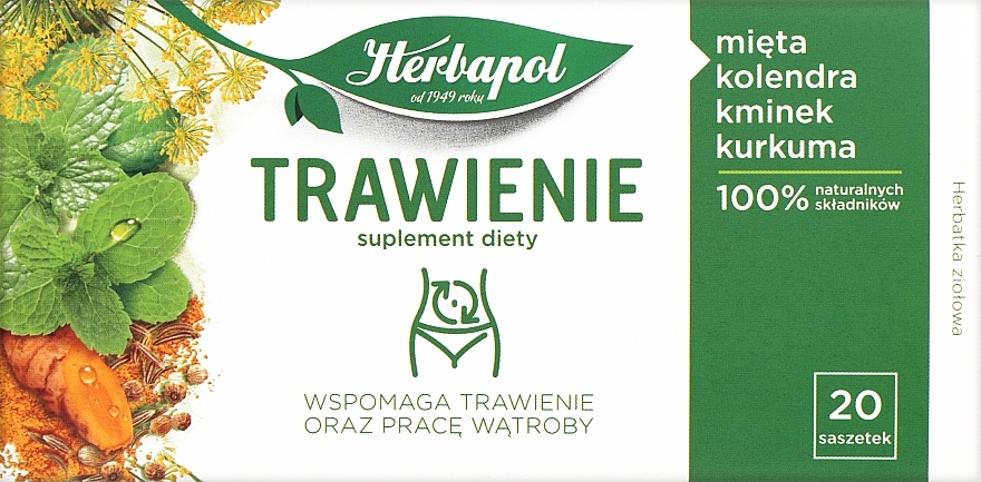 Дієтична добавка "Трав'яний чай для покращення травлення" - Herbapol Digestion — фото N1