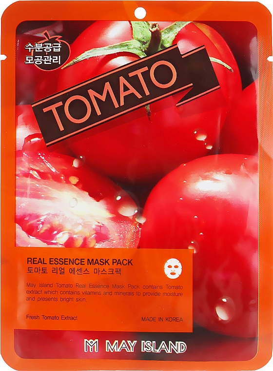 Тканевая маска для лица с экстрактом томата - Real Essence Tomato Mask Pack