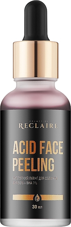 Кислотний пілінг для обличчя AHA 30% + BHA 1% - Reclaire Acid Face Peelling