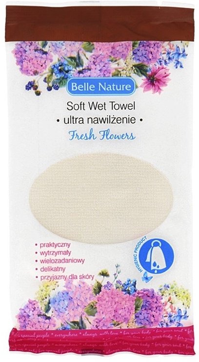 Влажное полотенце с ароматом живых цветов - Belle Nature Soft Wet Towel — фото N1