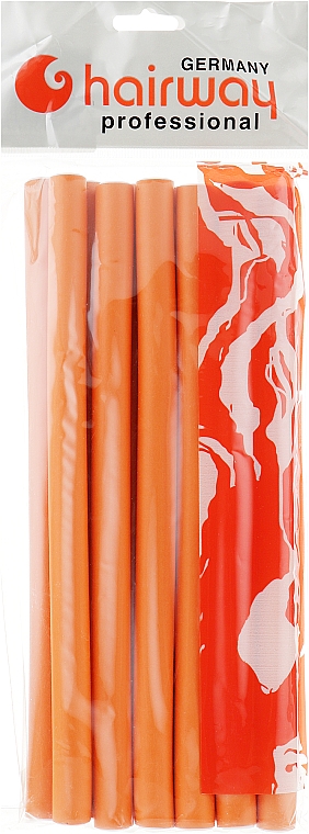 Гнучкі бігуді довжина 250мм d17, помаранчеві - Hairway Flex-Curler Flex Roller 25cm Orange — фото N1