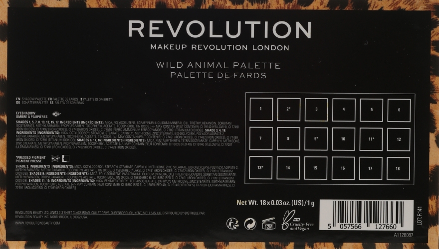 Палетка тіней для повік - Makeup Revolution Wild Animal — фото N5