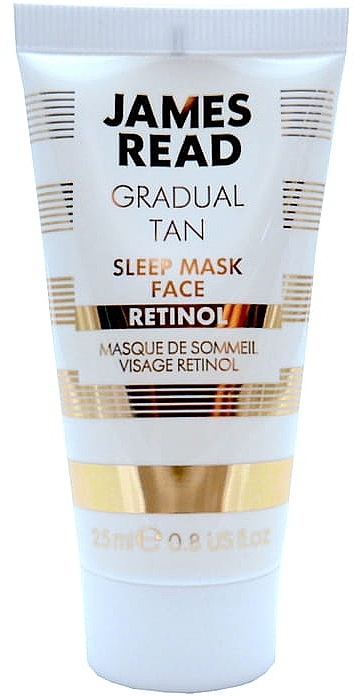 Маска для обличчя нічна з комплексом ретинолу й ефектом засмаги - James Read Sleep Mask Face Retinol Gradual Tan Travel Size — фото N1