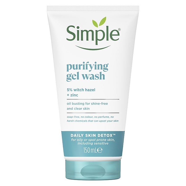 Очищувальний гель для вмивання - Simple Daily Skin Detox  Purifying Gel Wash