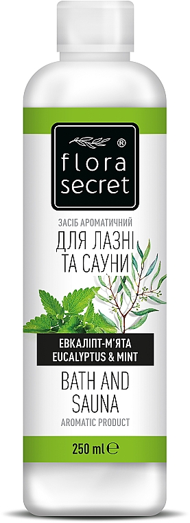 Средство ароматическое для сауны и бани "Эвкалипт и Мята" - Flora Secret Сауна&Баня