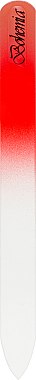 Пилочка кришталева у чохлі зі шкіри 99-1352, 135 мм, червоно-біла - SPL — фото N1