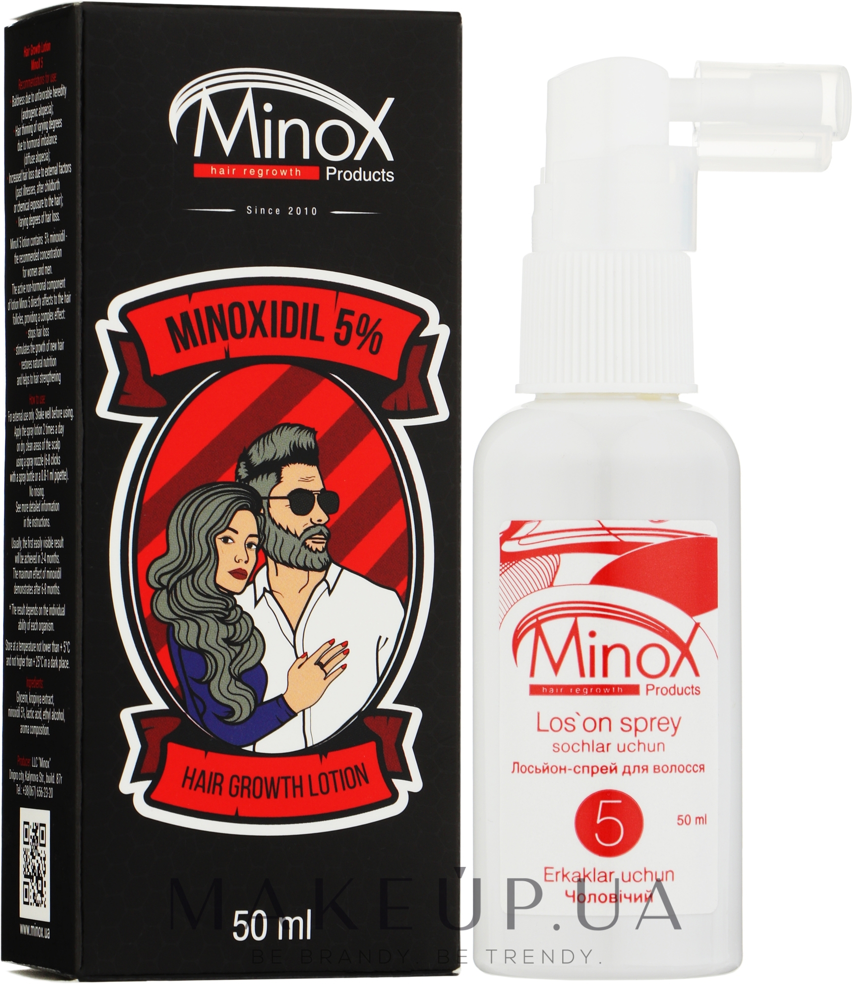 Лосьон-спрей для роста волос - MinoX 5 Lotion-Spray For Hair Growth — фото 50ml