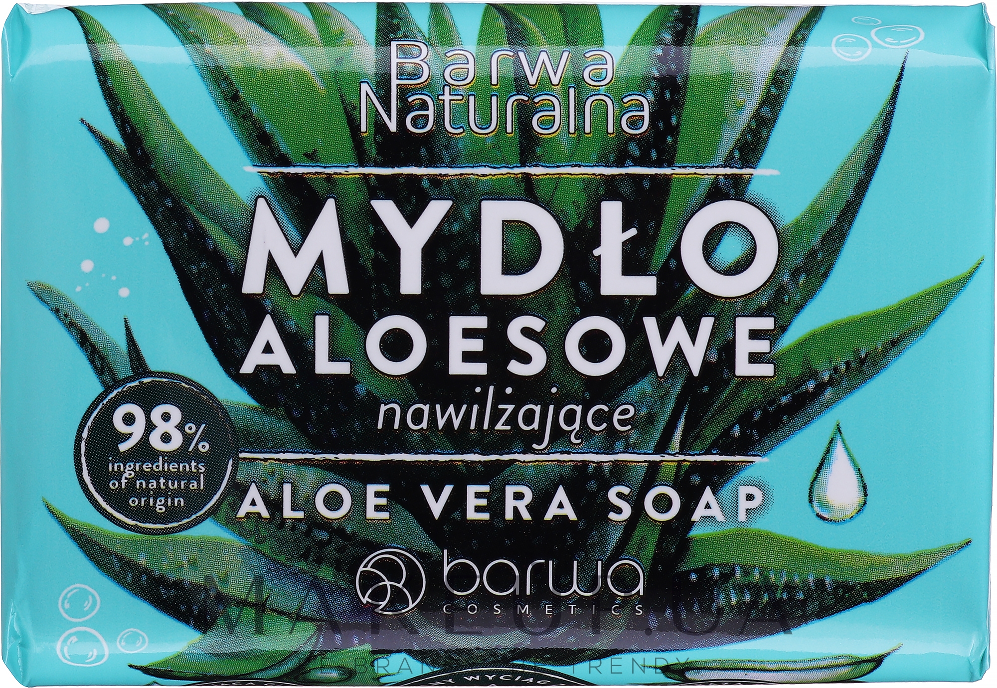 Мыло с экстрактом алоэ и глицерином - Barwa Natural Aloe Vera Soap With Glycerin — фото 100g