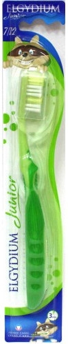 Детская зубная щетка, зеленая - Elgydium Junior 7/12 — фото N1