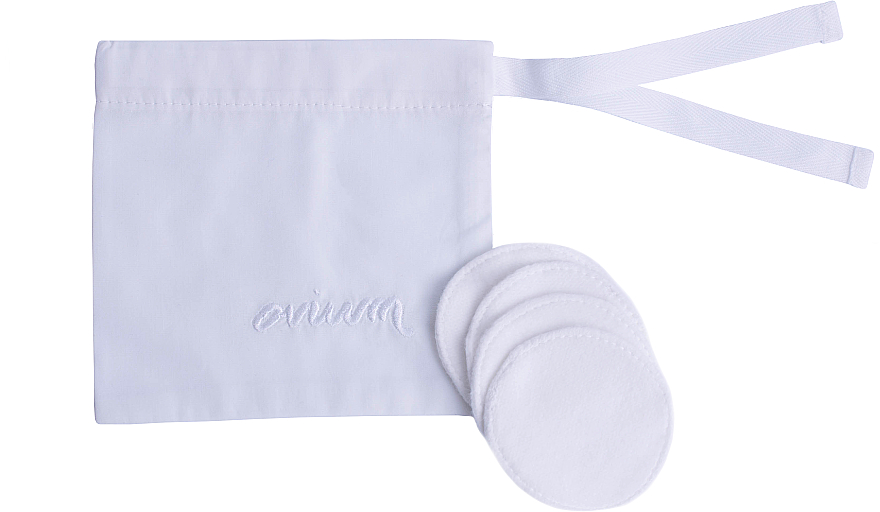 Набір серветок для зняття макіяжу, з білою сумкою - Ovium Mini — фото N1