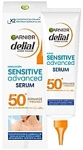 Духи, Парфюмерия, косметика Солнцезащитная сыворотка для тела - Garnier Delial Sensitive Advanced Serum SPF50+ Ceramide Protect