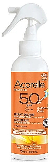  Дитячий сонцезахисний спрей SPF50 - Acorelle Spary BIO Kids Sunscreen SPF50 — фото N1